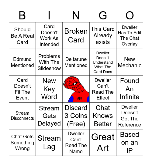 Four Souls Community Event Dweller Stream Bingo (Board 1) Bingo Card