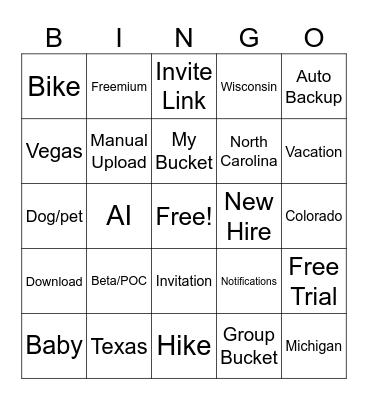 ProdTech Happy Hour Bingo Card