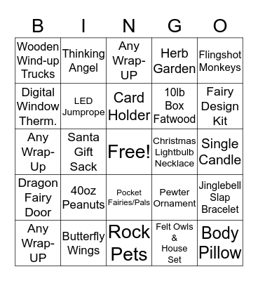 Halloween Bingo Card