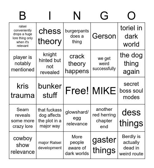 D E L T A R U N E Bingo Card