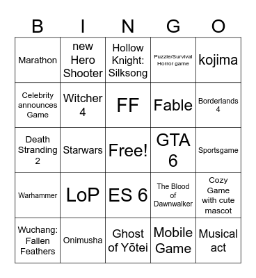 sommergamesfest 2025 Bingo Card