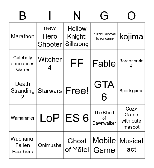 sommergamesfest 2025 Bingo Card