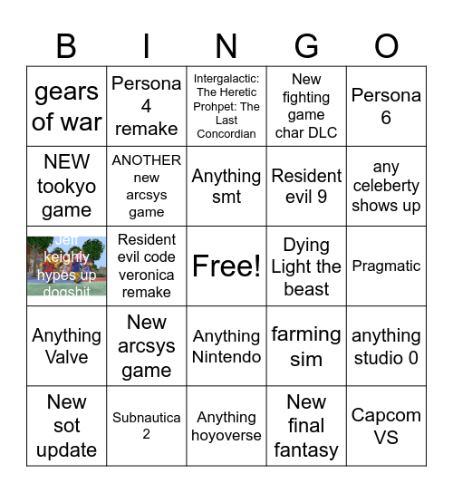 e3 2025 binger Bingo Card