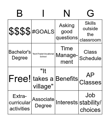 Invest in Your Future  Bingo Card