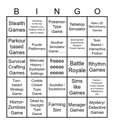 - Summer Games Fest - BINGO - Bingo Card