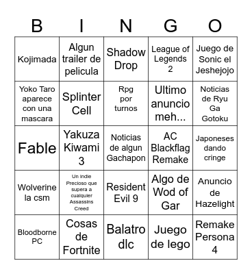 SAMER GUEIM FES TUENTI TUENTIFAI Bingo Card