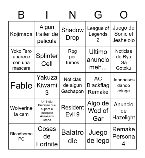 SAMER GUEIM FES TUENTI TUENTIFAI Bingo Card
