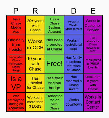Heritage Month Bingo Card