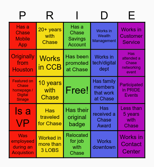 Heritage Month Bingo Card