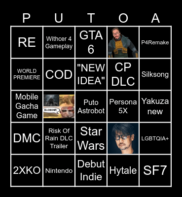 Summer Game Fest 2025 Bingo Card