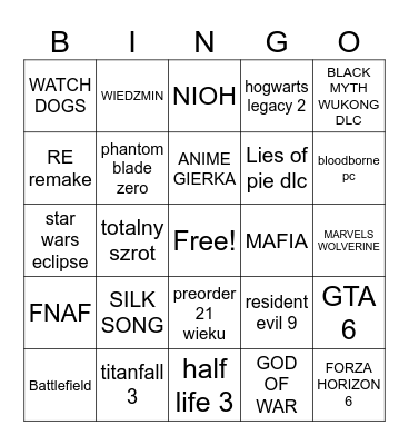 summer game fest 2025 Bingo Card