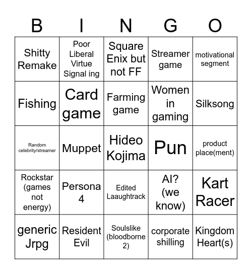 Summer gAY FEST Bingo Card