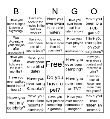 Novartis Event  Bingo Card