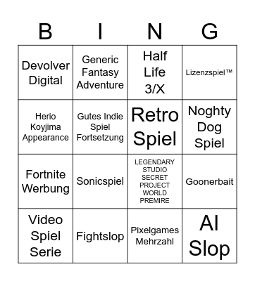 Jeff Keighleighy Epic Gaming Bingo Card