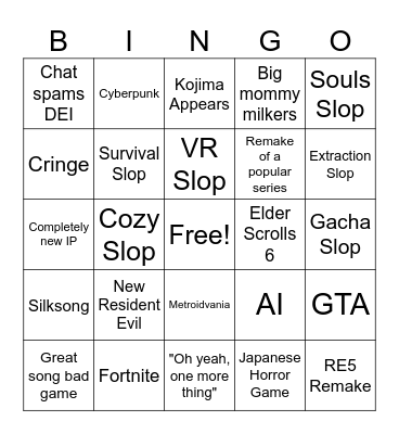 SGF Bingo Card