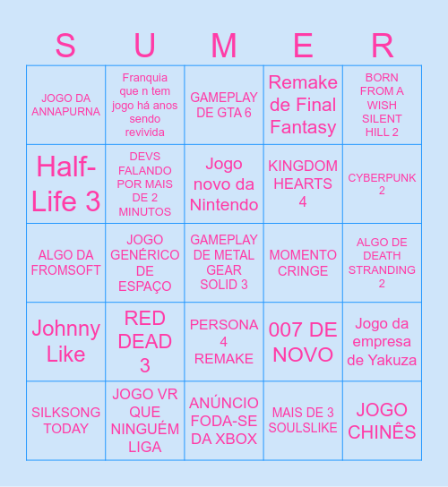 SILKSONG TODAY?!?!?!? Bingo Card