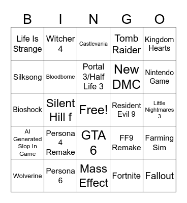 SGF BINGO - OLI / GROG /  GUQQIE / MICHELA / AIMSEY Bingo Card