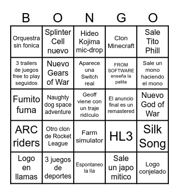 SMF 2025 Bingo Card