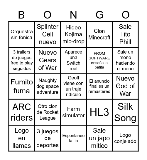 SMF 2025 Bingo Card