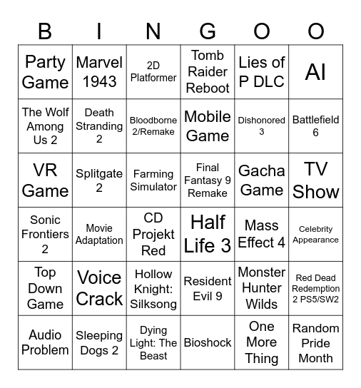 coomer.su Bingo Card