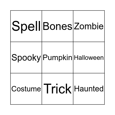 HALLOWEEN BINGO Card