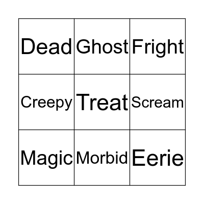 HALLOWEEN BINGO Card