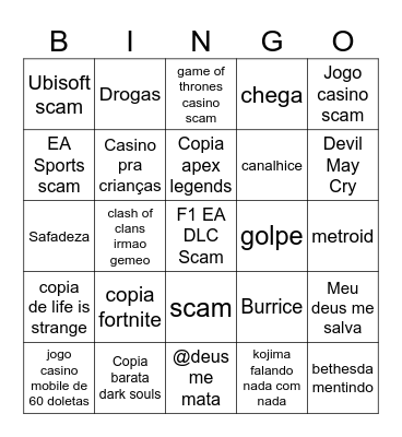 perda de tempo summer fest Bingo Card