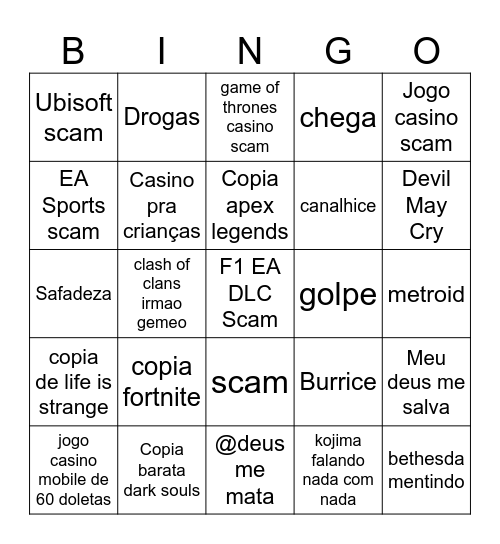 perda de tempo summer fest Bingo Card