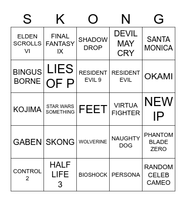 SUMMER GAMES FEST 2025 Bingo Card