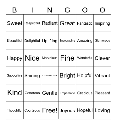 I AM HER Bingo Card
