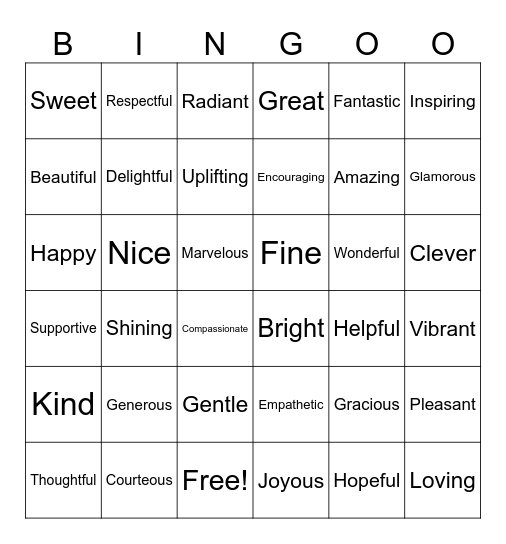 I AM HER Bingo Card