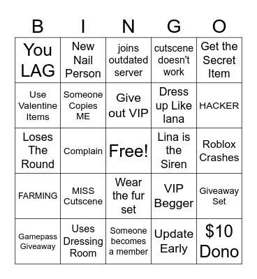 DTI UPDATE Bingo Card