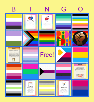 Pride Month Bingo Card