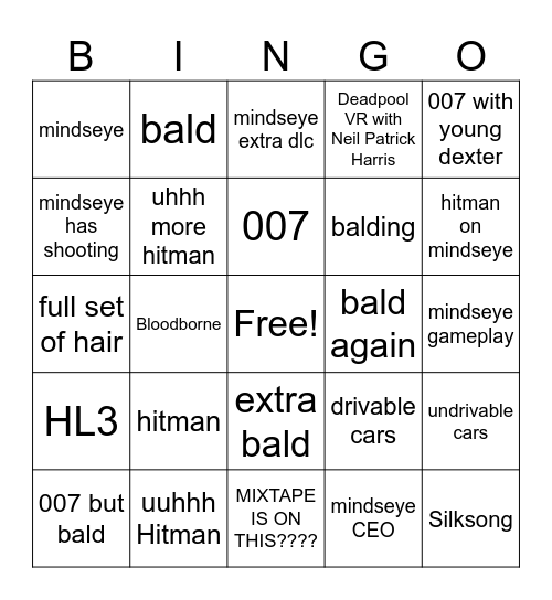 IOI Bingo Card