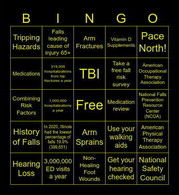 Falls Bingo Card