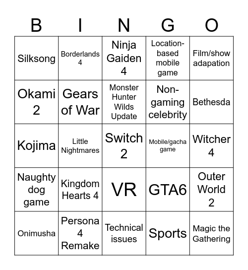 sgf bingo Card