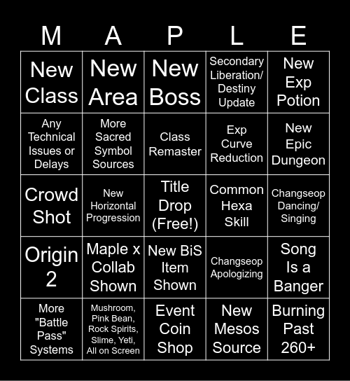 2025 Assemble Summer Showcase (No Images) Bingo Card