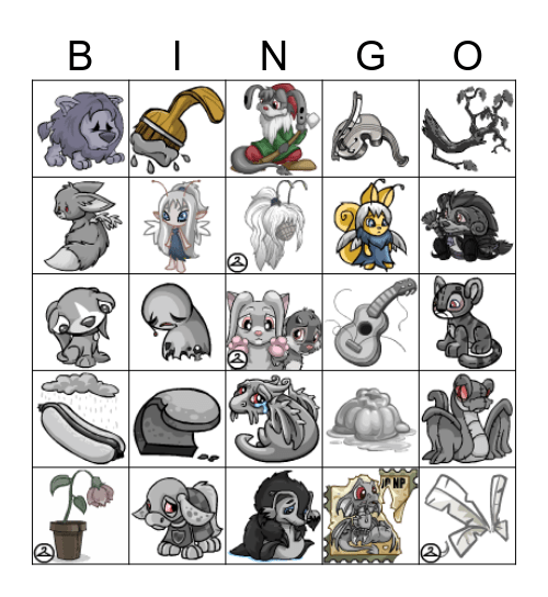 Grey Bingo Card