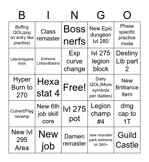 Bingo Bongo Bingo Card