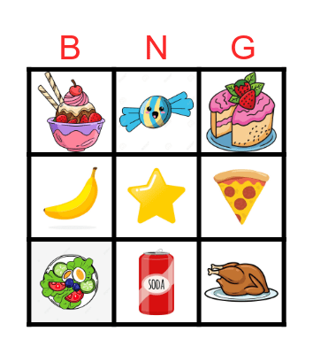 FOOD BINGO! Bingo Card