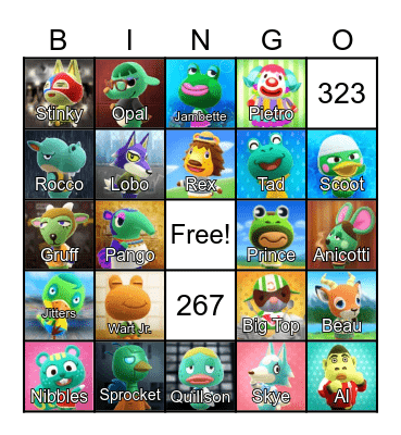 LilSimsie Animal Crossing Bingo Card Bingo Card