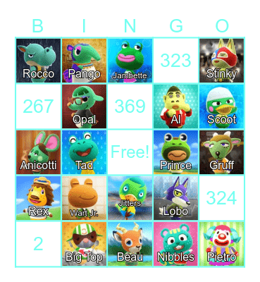 LilSimsie Animal Crossing Bingo Card Bingo Card