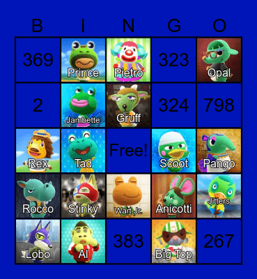 LilSimsie Animal Crossing Bingo Card Bingo Card