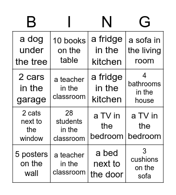 There is - There are Bingo Card