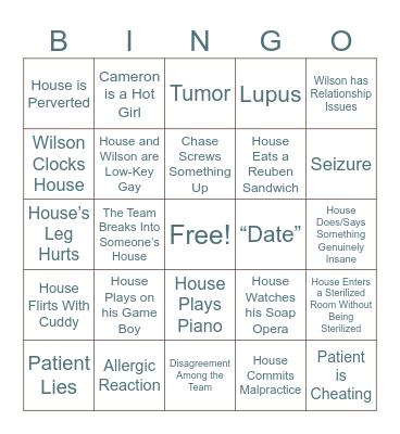 House Bingo Card