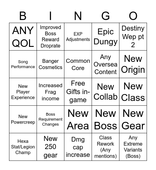 AVENGERS ASSEMBLE Bingo Card