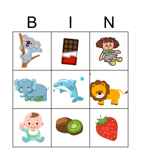 bingo animales Bingo Card