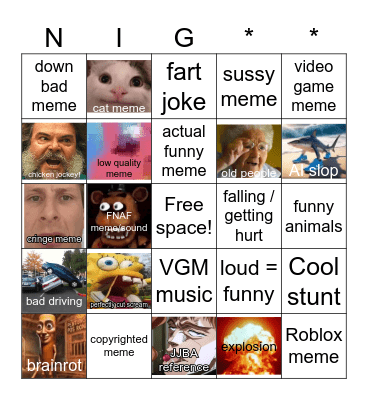 Unusual Bingo Card