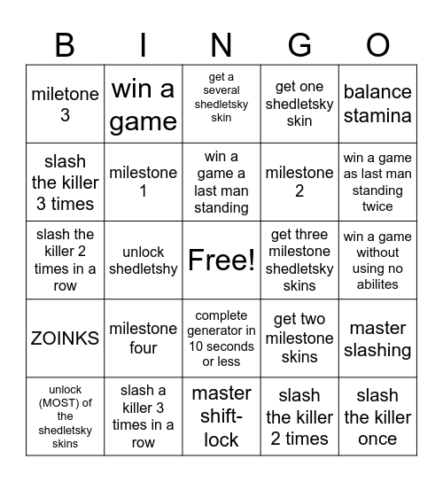 shedletsky bingo Card