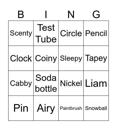 My fave Bingo Card